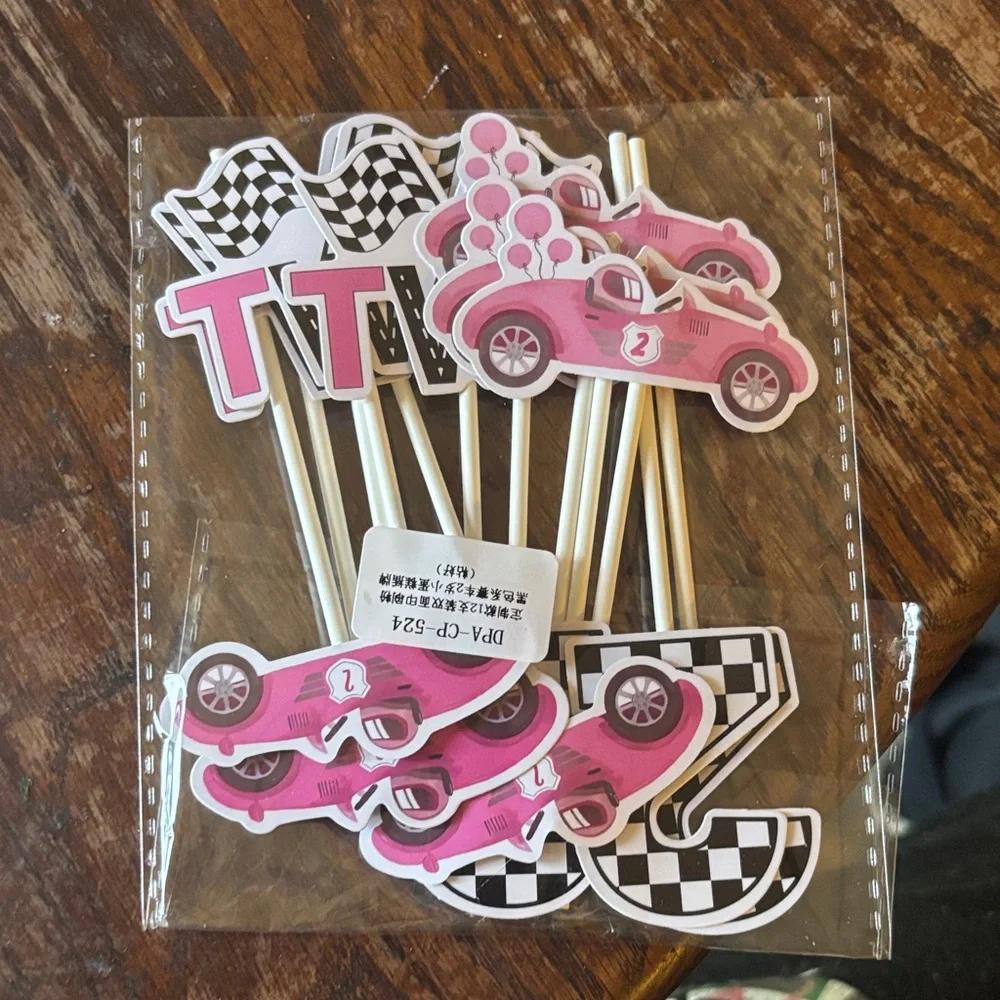 Pink Racing Car Party Picks
